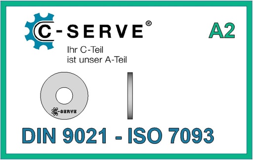 [9021-13-A2-SW-10] Scheibe DIN 9021 A2 geschwärzt 13mm, 10 Stück
